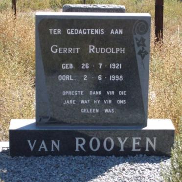 ROOYEN Gerrit Rudolph, van 1921-1998