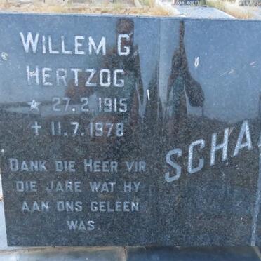 SCHAAP Willem G. Hertzog 1915-1978