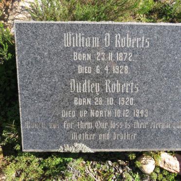 ROBERTS William D. 1872-1928 :: ROBERTS Dudley 1920-1943