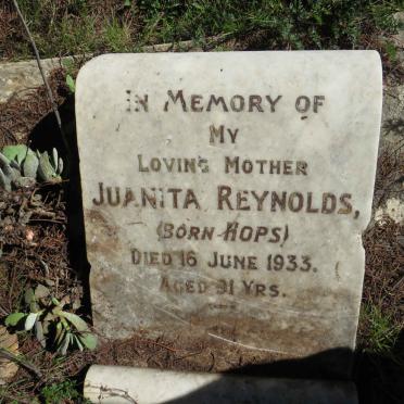 REYNOLDS Juanita, nee HOPS -1933