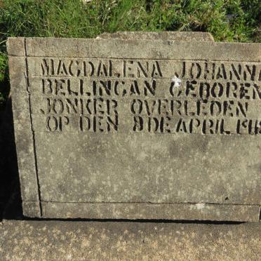 BELLINGAN Magdalena Johanna nee JONKER -1918