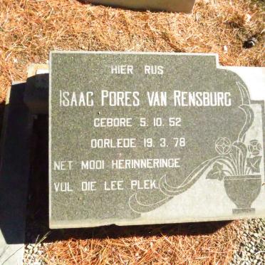 RENSBURG Isaac Pores, van 1952-1978