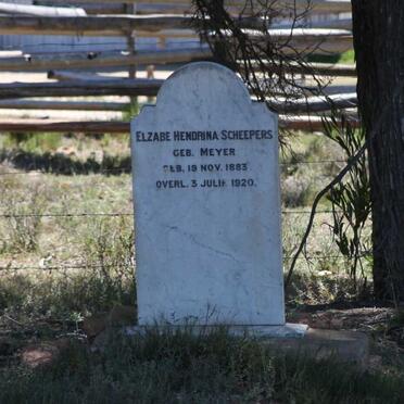 SCHEEPERS Elzabe Hendrina nee MEYER 1883-1920