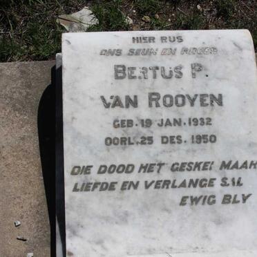 ROOYEN Bertus, van 1932-1950