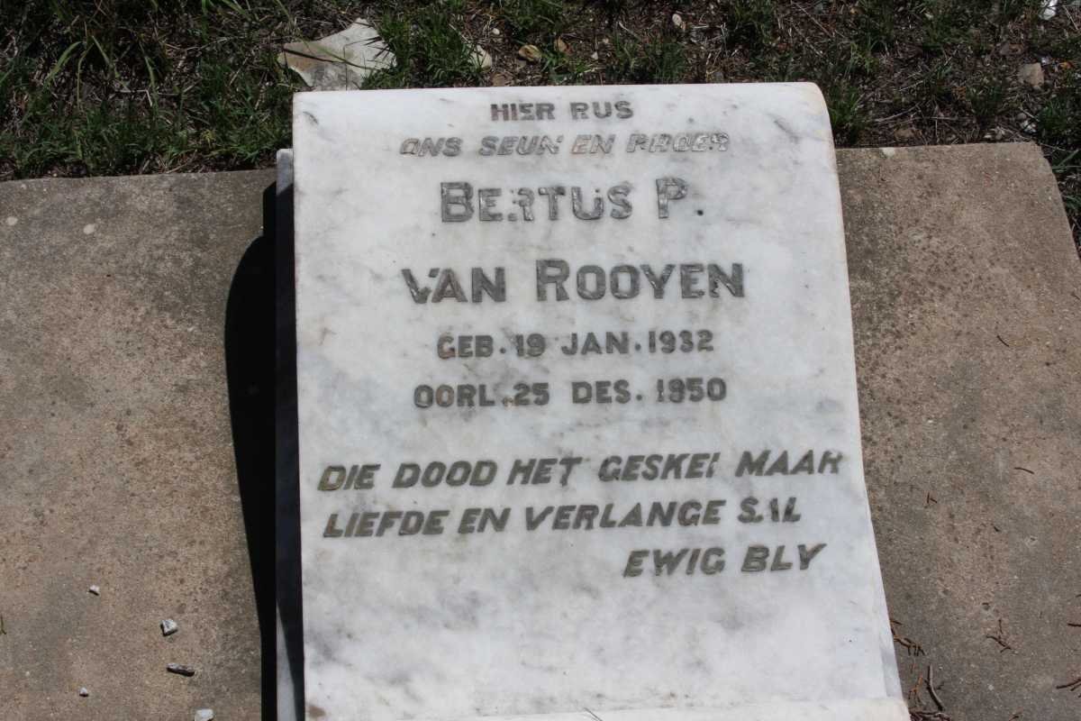 ROOYEN Bertus, van 1932-1950