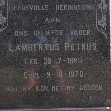ROOYEN Lambertus Petrus, van 1888-1970