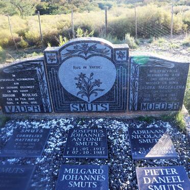 SMUTS Adriaan Nicolaas 1885-1956 & Jacoba Magdalena KELLER 1897-1970