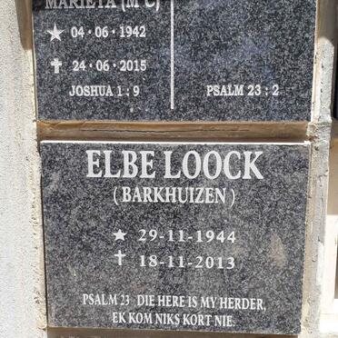 LOOCK Elbe nee BARKHUIZEN 1944-2013