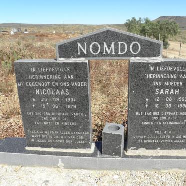 NOMDO Nicolaas 1901-1979 &amp; Sarah 1903-1991