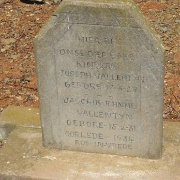VALLENTYN Joseph 1927-1934 :: VALLENTYN Jacobus Johnne 1931-1934
