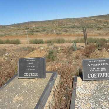 COETZEE Andries 1926-2005 &amp; Marie 1917-1990 