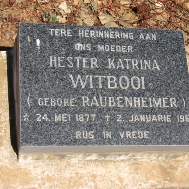 WITBOOI Hester Katrina geb RAUBENHEIMER 1877-1961