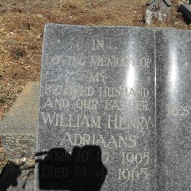 ADRIAANS William Henry 1905-1965