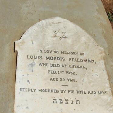 FRIEDMAN Louis Morris -1932