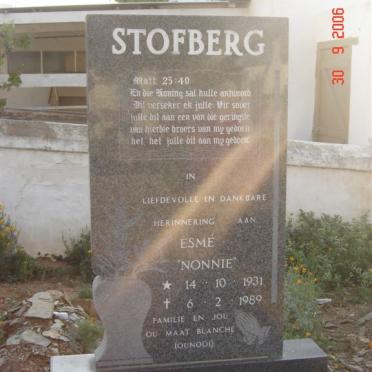 STOFBERG Esme 1931-1989