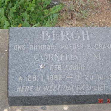 BERGH Cornelia J.M. nee FOURIE 1882-1971
