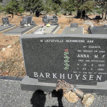 BARKHUYSEN Anna M.F. nee HUYSSTEEN 1935-1996