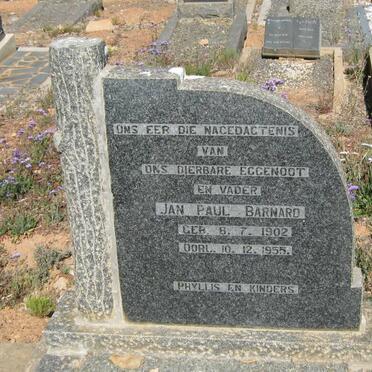BARNARD Jan Paul 1902-1952