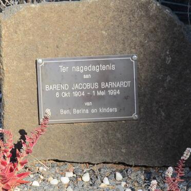 BARNARDT Barend Jacobus 1904-1994