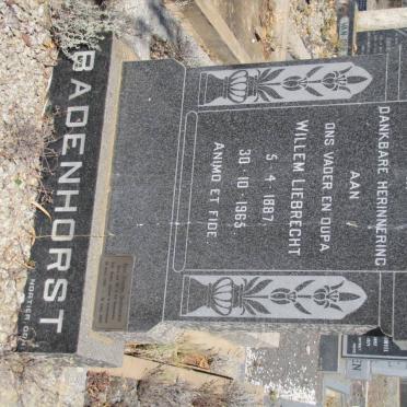 BADENHORST Willem Liebrecht 1887-1965