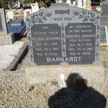 BARNARDT Petrus Johannes 1890-1967 &amp; Dorothea Johanna KOTTICH 1888-1966