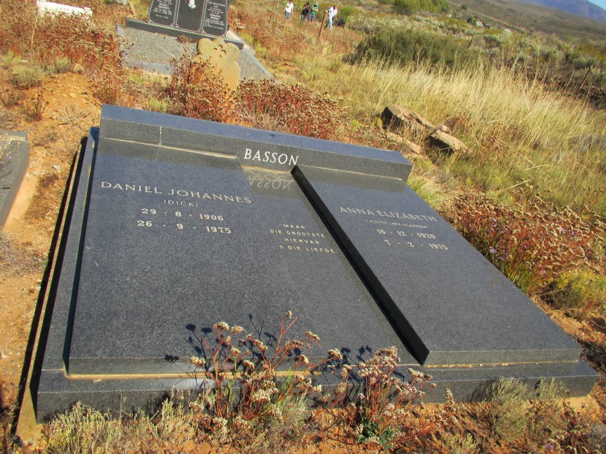 BASSON Daniel Johannes 1906-1975 &amp; Anna Elizabeth CLAASSEN 1920-1975