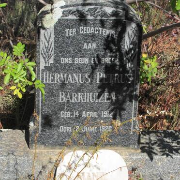 BARKHUIZEN Hermanus Petrus 1912-1926 