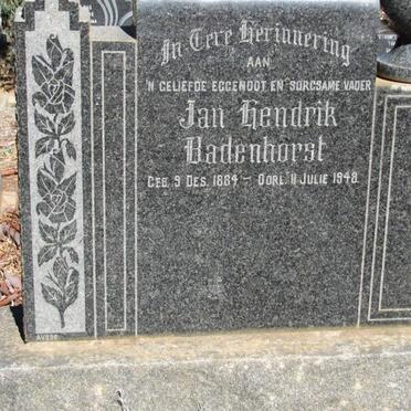 BADENHORST Jan Hendrik 1884-1948