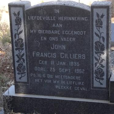 CILLIERS John Francis 1895-1962