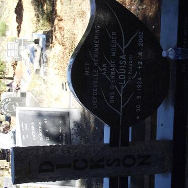 DICKSON Louisa, nee du PLESSIS 1924-2002