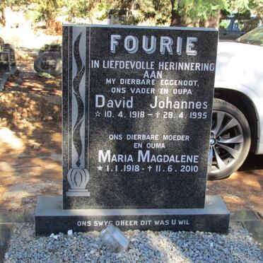 FOURIE David Johannes 1918-1995 &amp; Maria Magdalene 1918-2010 :: FOURIE Christo David 1947-2002 