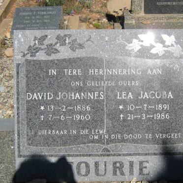 FOURIE David Johannes 1886-1960 &amp; Lea Jacoba 1891-1986