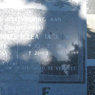 FOURIE David Johannes 1886-1960 &amp; Lea Jacoba 1891-1986
