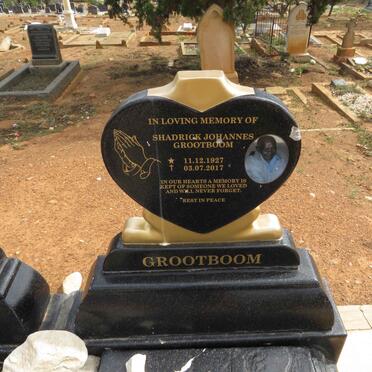 GROOTBOOM Shadrick Johannes 1927-2017