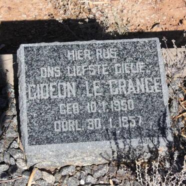 GRANGE Gideon, le 1950-1957