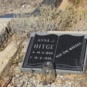 HITGE Anna J. 1880-1956