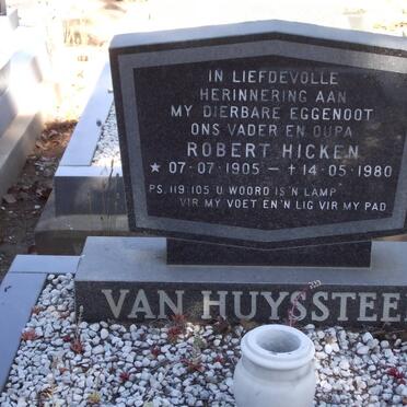 HUYSSTEEN Robert Hicken, van 1905-1980