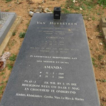 HUYSSTEEN Cornelius, van 1950-1999 &amp; Amanda 1949-2009
