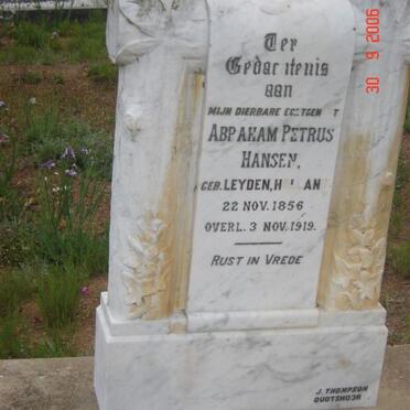 HANSEN Abraham Petrus 1856-1919