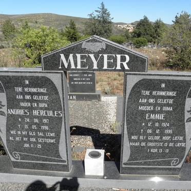 MEYER Andries Hercules 1917-1996 &amp; Emmie 1924-1995