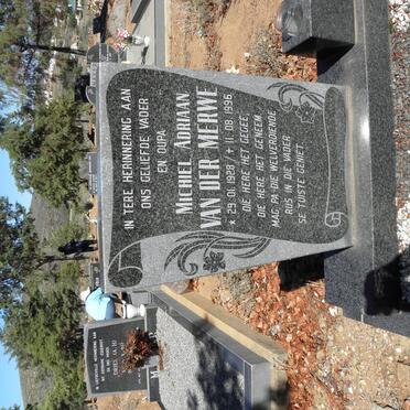 MERWE Michiel Adriaan, van der 1928-1996