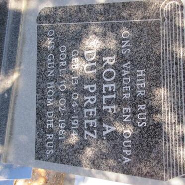 PREEZ Roelf A. du 1914-1981