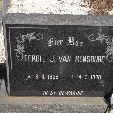 RENSBURG Ferdie J. van 1929-1970