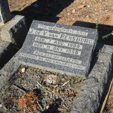 RENSBURG J. de V., van 1900-1958