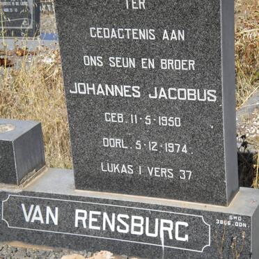 RENSBURG Johannes Jacobus, van 1950-1974