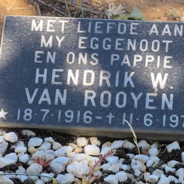 ROOYEN Hendrik W. van 1916-1978