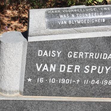 SPUY Daisy Gertruida, van der 1901-1980