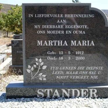 STANDER Martha Maria 1912-2000
