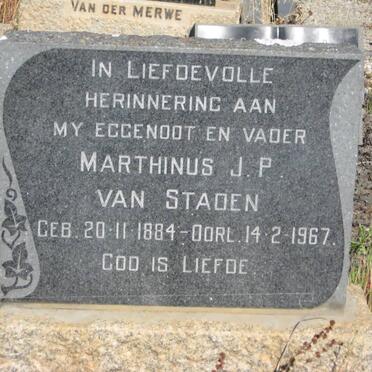 STADEN Marthinus J.P., van 1884-1967