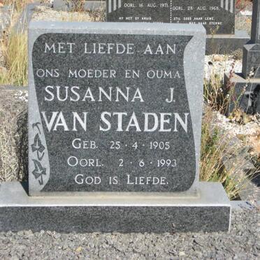 STADEN Susanna J., van 1905-1993